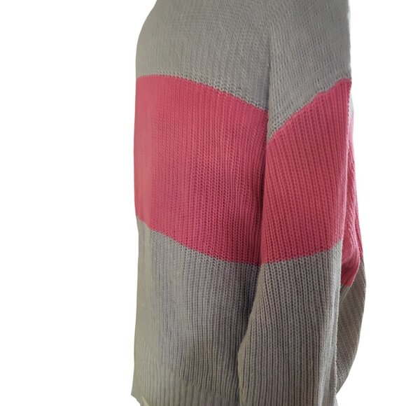 St. John’s Bay Women’s Pink/gray striped Pullover Sweater Size 2XL - Picture 5 of 5